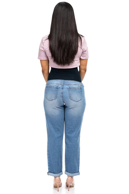 28-Inch Maternity Boyfriend Jean with Bellyband
