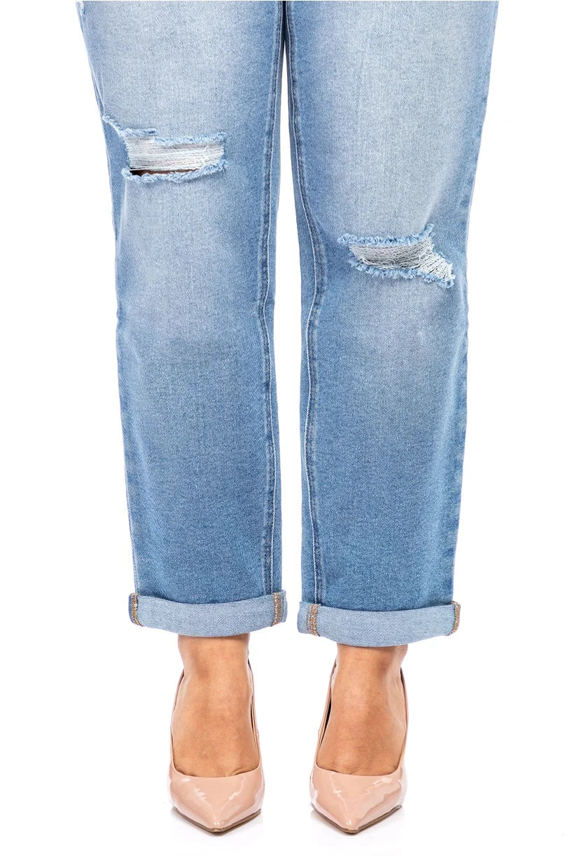 28-Inch Maternity Boyfriend Jean with Bellyband