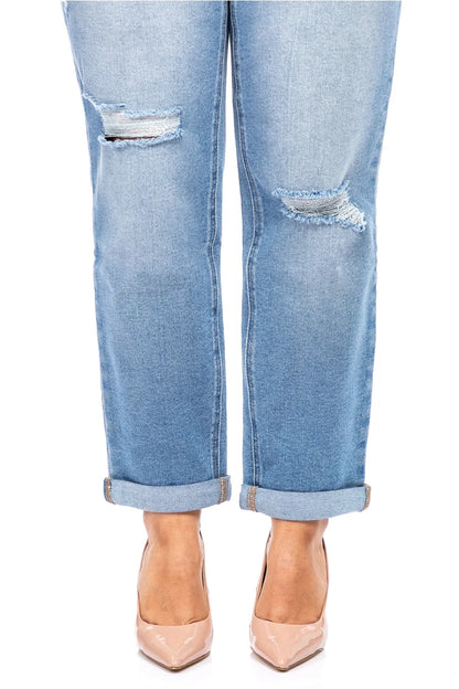 28-Inch Maternity Boyfriend Jean with Bellyband