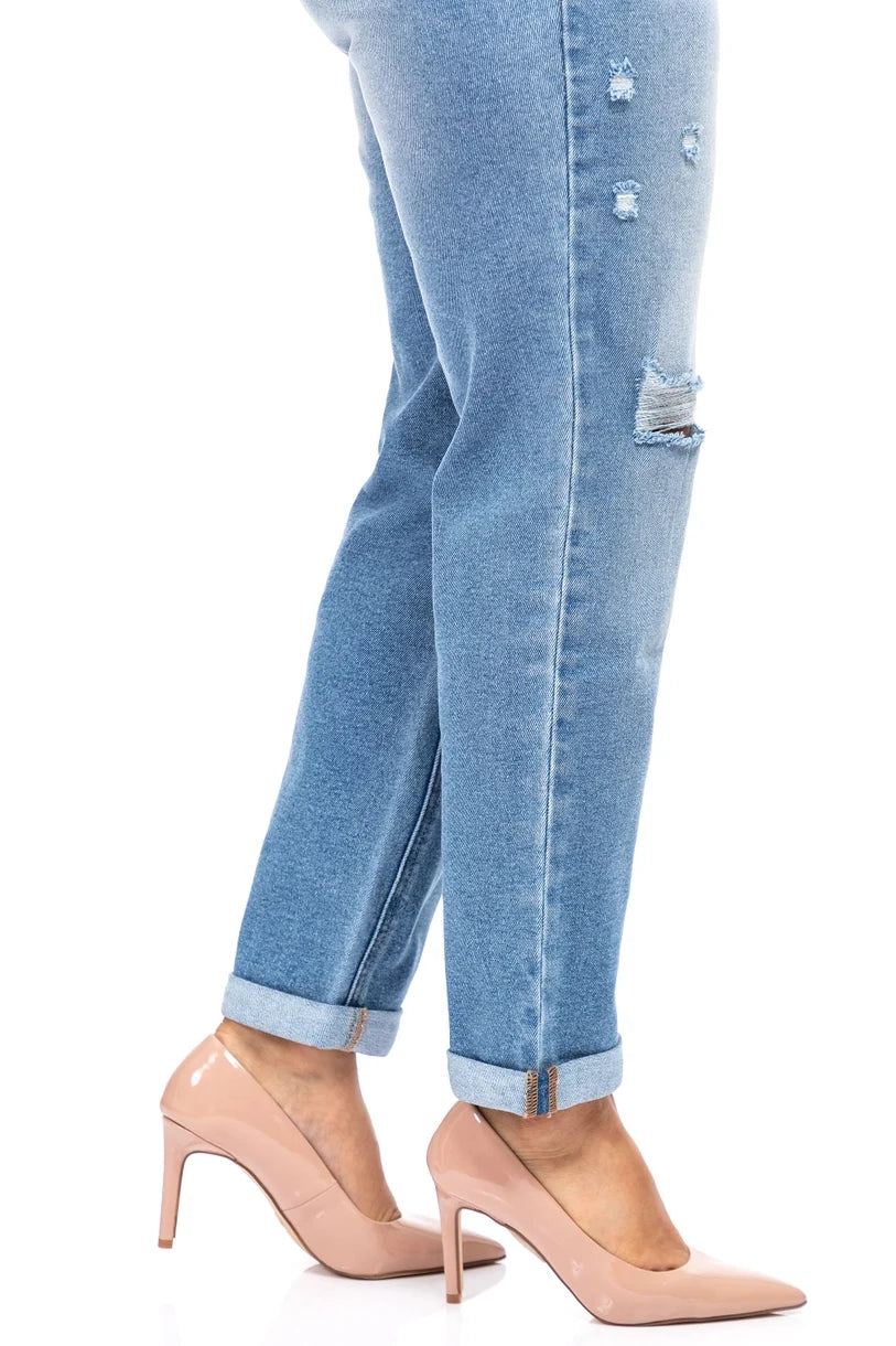 28-Inch Maternity Boyfriend Jean with Bellyband