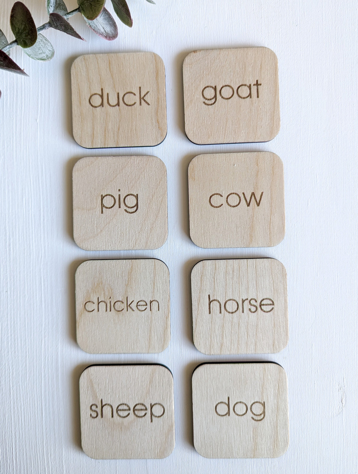 Matching Memory Game: FARM ANIMALS
