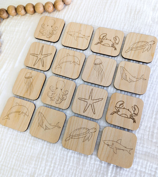 Jeu de mémoire et de correspondance – océans