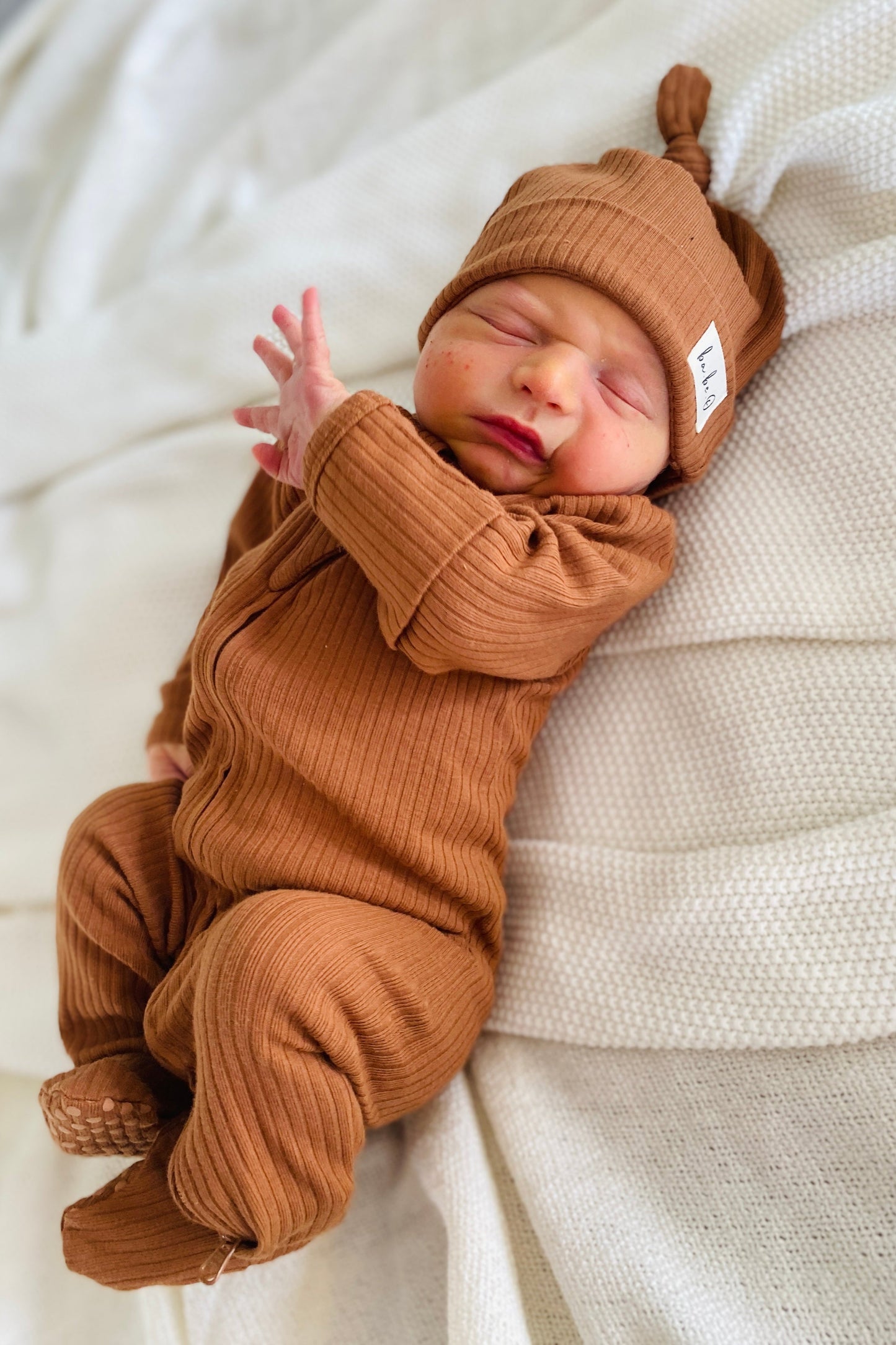 Organic Cotton Baby Sleeper‚ Rust | ba.be.O