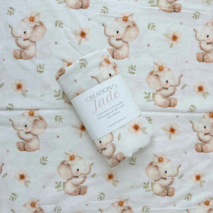 Mousseline en bambou et coton - Emma l'éléphant