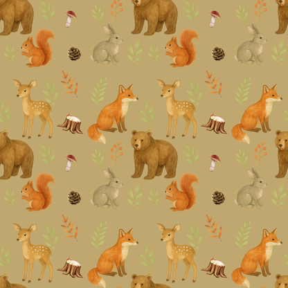 🦊Bamboo Muslin Pacifier Clip - Woodland Friends