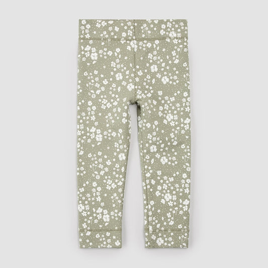 Floral Print on Sage Leggings