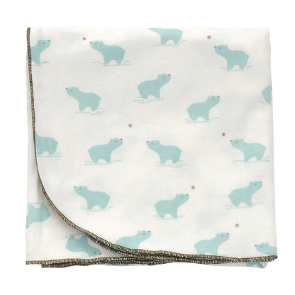 Couverture en coton biologique — Arctic blue bear