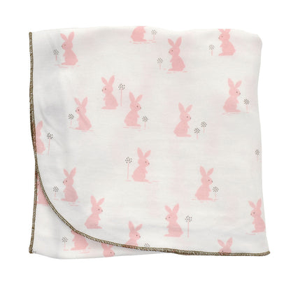 Couverture en coton biologique — Blush bunny