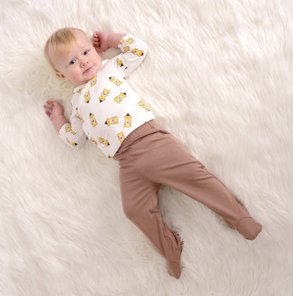 Ensemble kimono en coton biologique — Honey Bear/Brownie