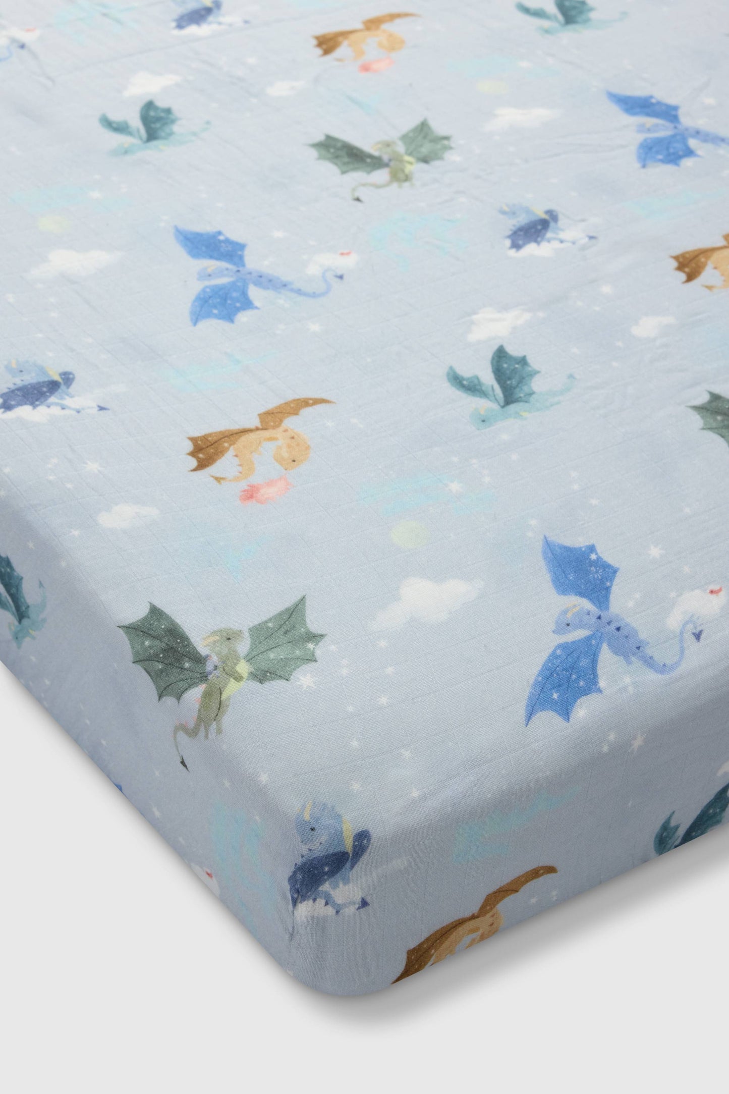 Drap-housse en mousseline pour lit de bébé – Dragons magiques