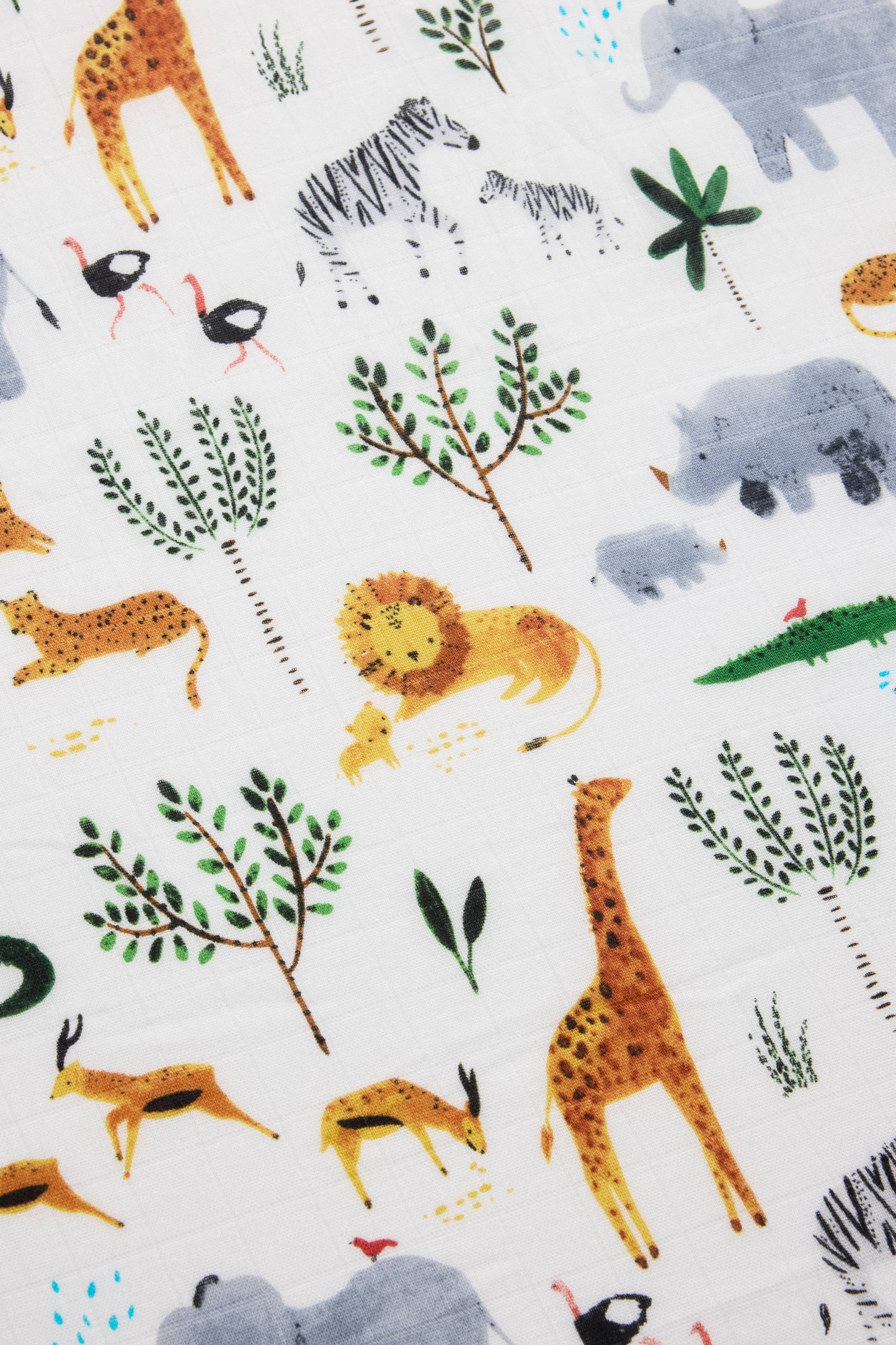 Drap-housse en mousseline pour lit de bébé - Jungle Safari