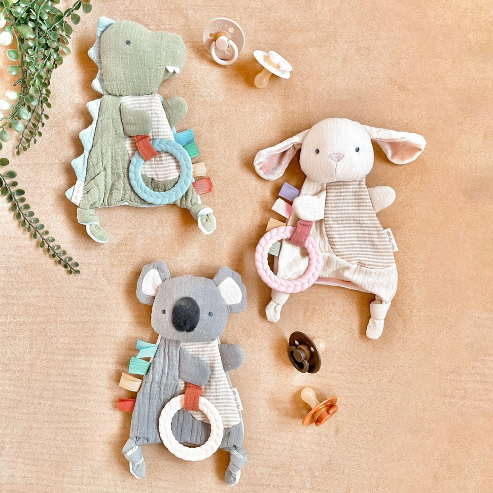 Bitzy Crinkle Sensory Toy With Teether