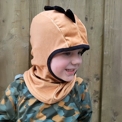 Cagoule Dino Noire Camel