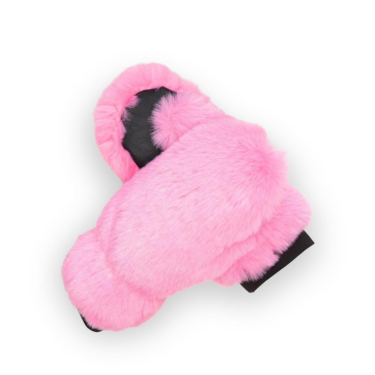 Moufles en fausse fourrure rose bonbon Wonder Fluff Girl