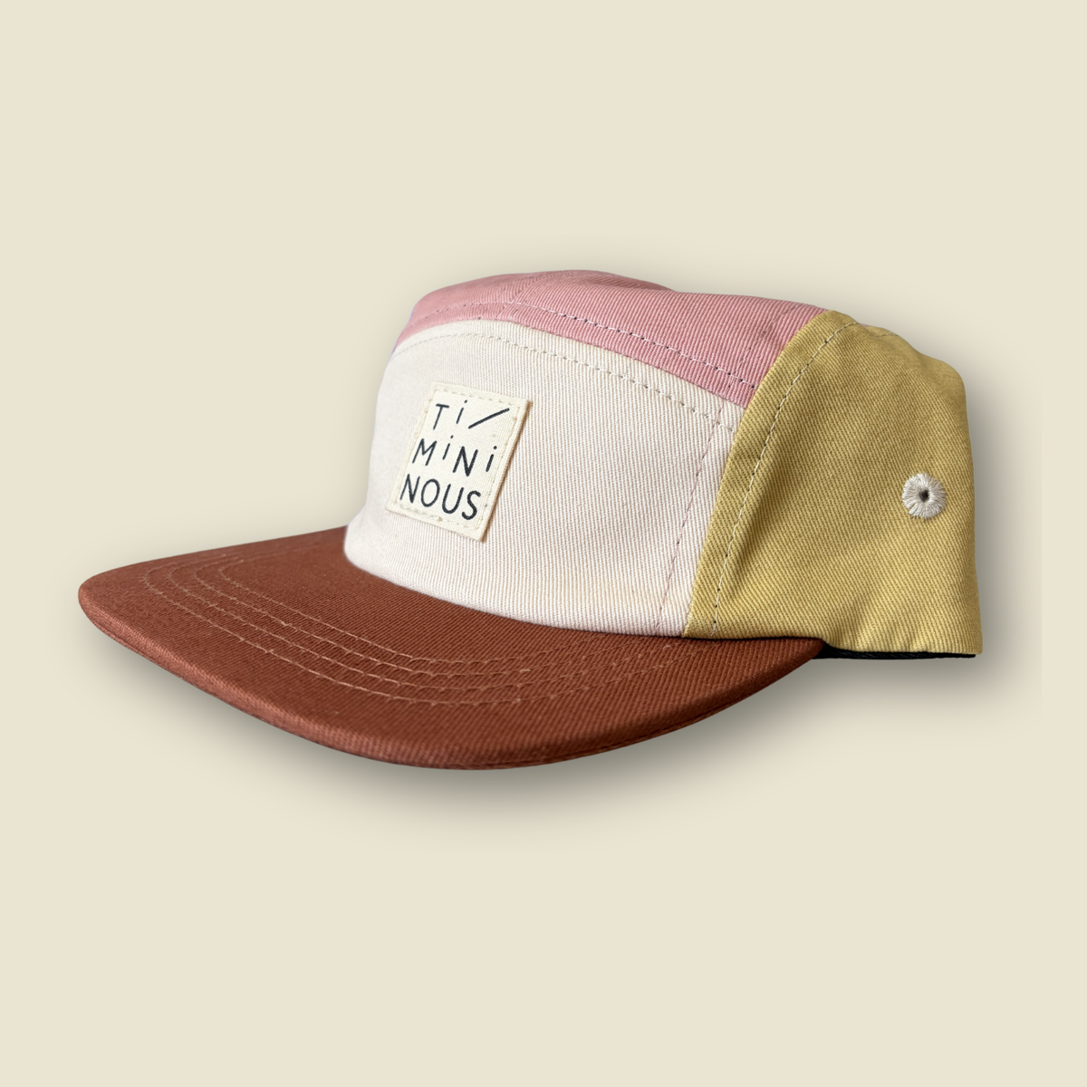 Casquette colorblock ajustable à 5 panneaux | Lila