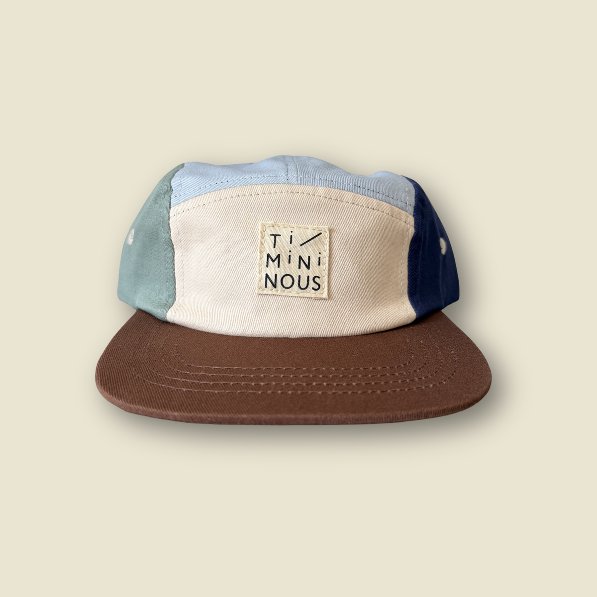Casquette colorblock ajustable à 5 panneaux | Sauge