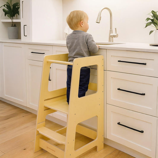 Kids & Toddler Toddler Tower | Kitchen Step Stool | Extra Wide Educational Tower