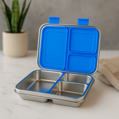 Stainless Steel Leak Proof Lunch Box with Compartments – Bento Style for Kids & Adults