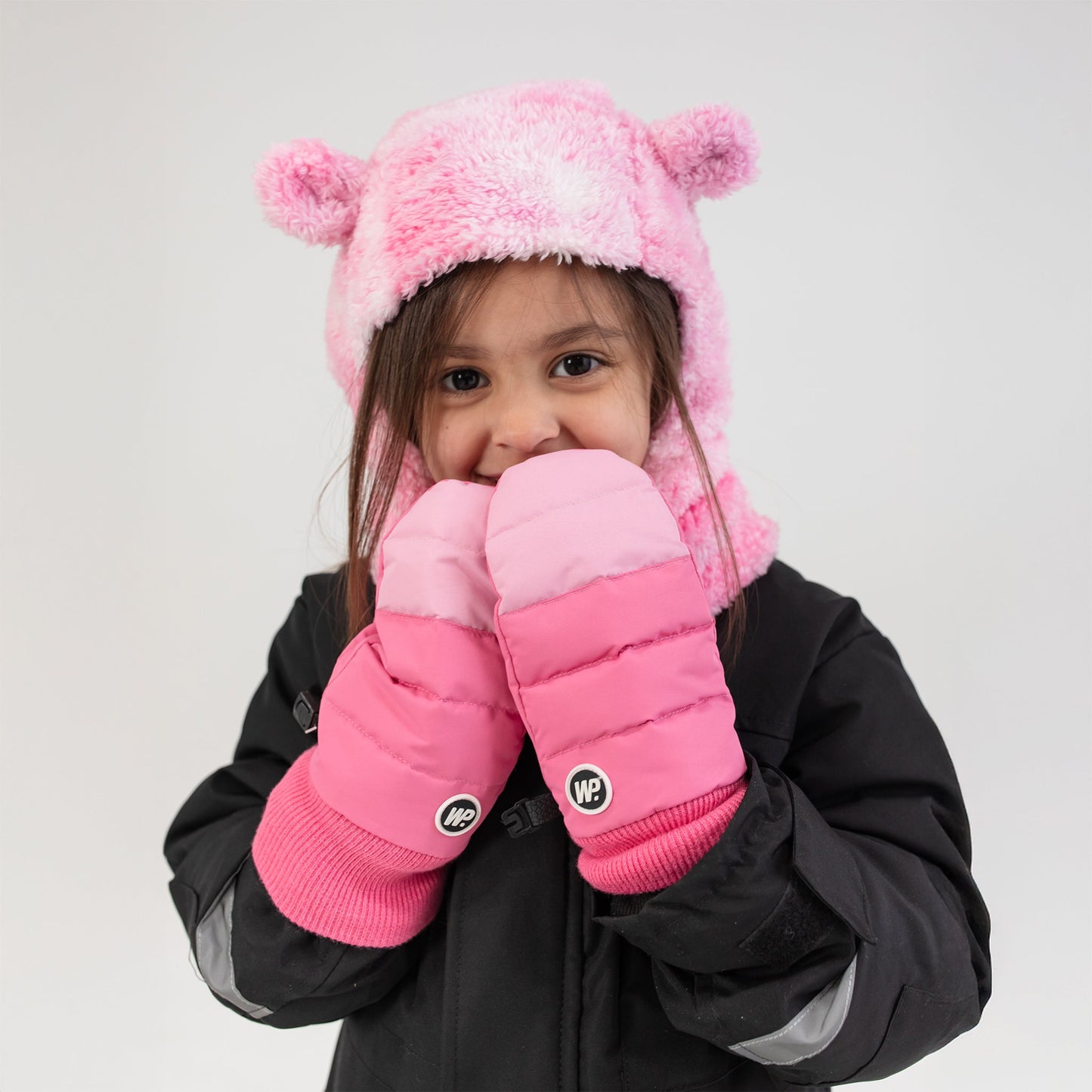 Passe-montagne Ours en peluche Rose cerise
