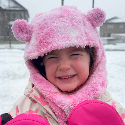 Cherry Rose Plush Bear Balaclava