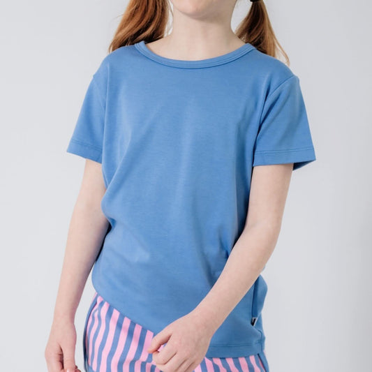 T-shirt en bambou enfant | Bleu lagon