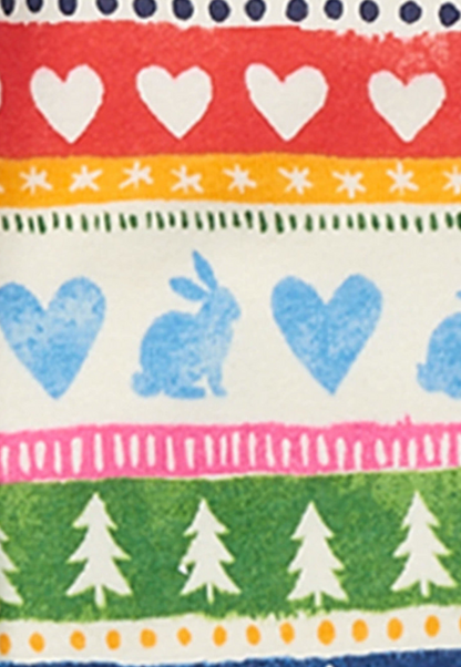 Cream Painted Fairisle Organic Cotton Baby Sleeper