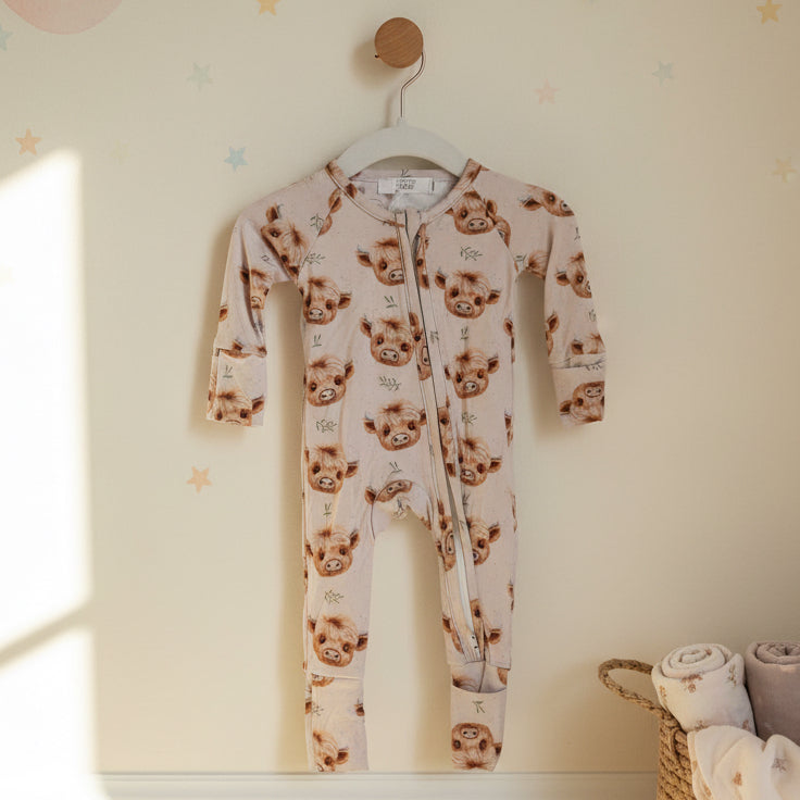 Pyjama Bambou - Bébé - Vache highland