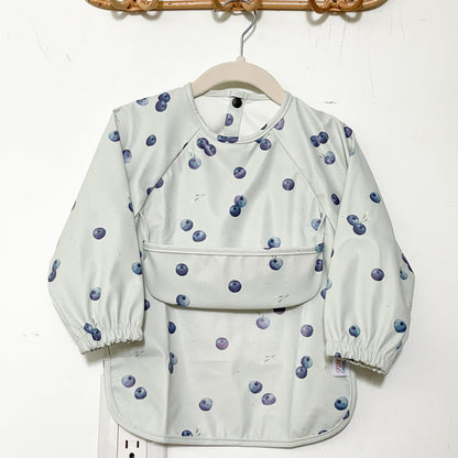 Long-Sleeve Waterproof Bib - Blueberries