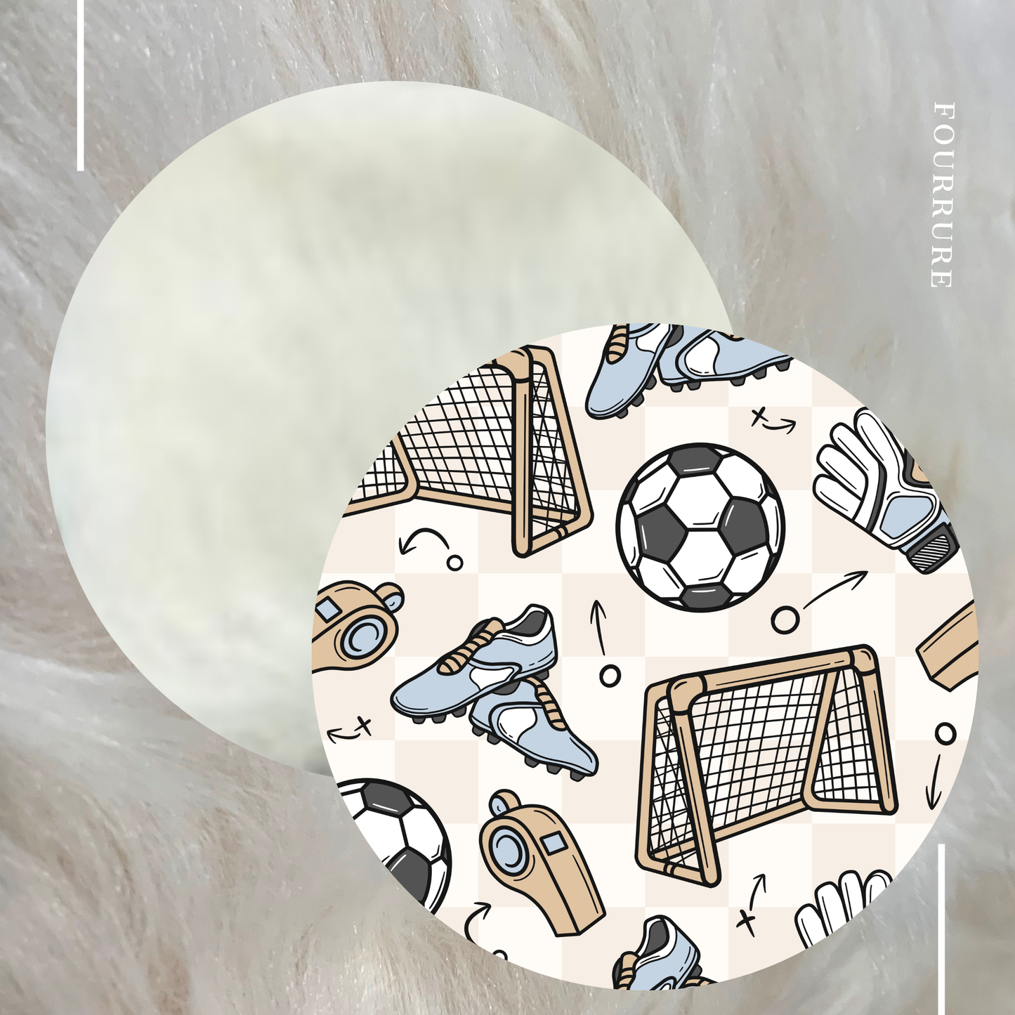 Doudou Minky et Fourrure - Foot