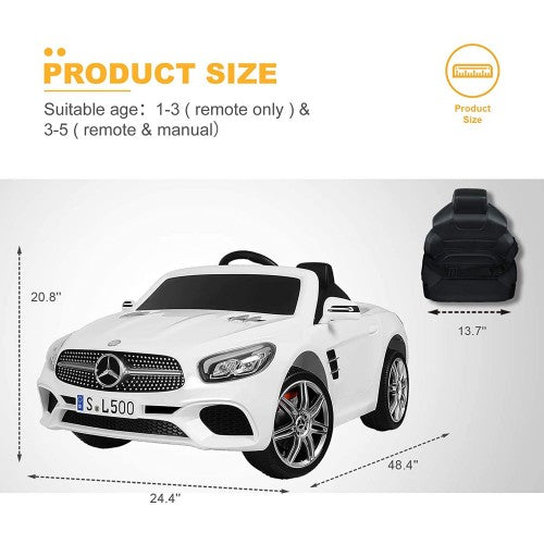 Voiture électrique 12V Mercedes Benz SL500 pour enfants avec télécommande 2026