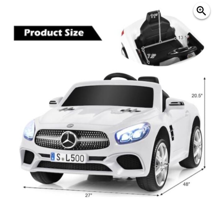 Voiture électrique 12V Mercedes Benz SL500 pour enfants avec télécommande 2026
