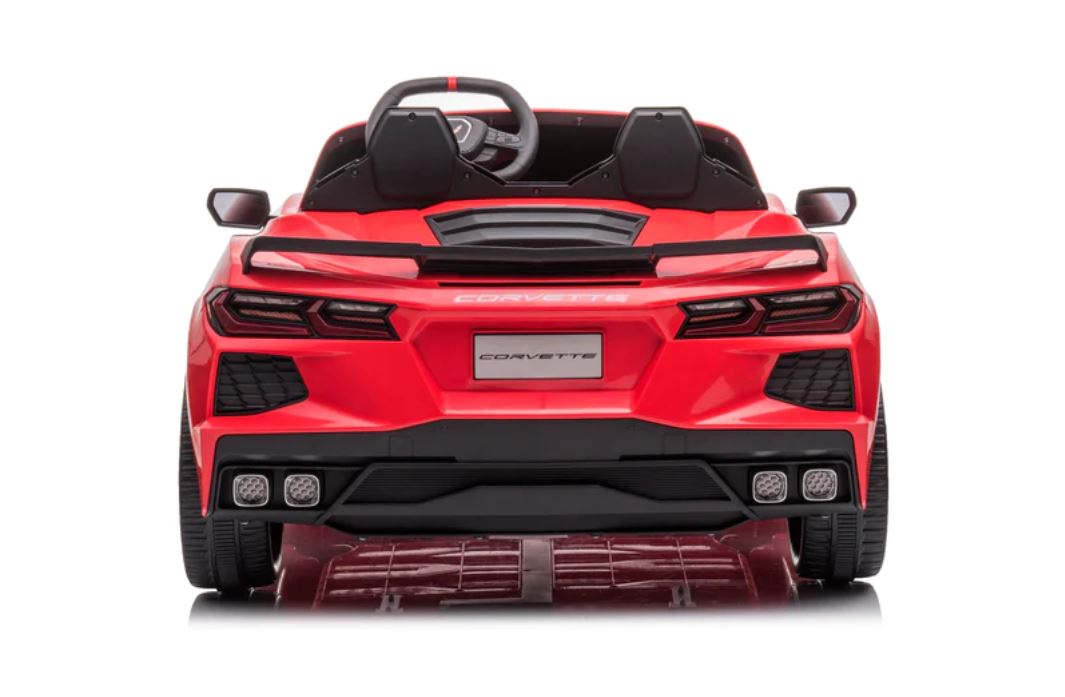 Voiture électrique Chevrolet Corvette C8 24V deux places, ÉDITION DE LUXE, pour enfants avec télécommande