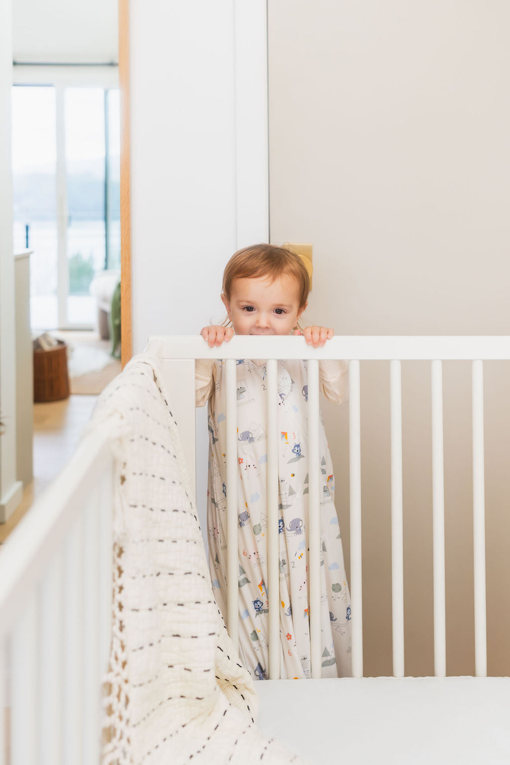 Baby Bamboo Muslin Sleep Sack 0.5 TOG - Mini Mathletes