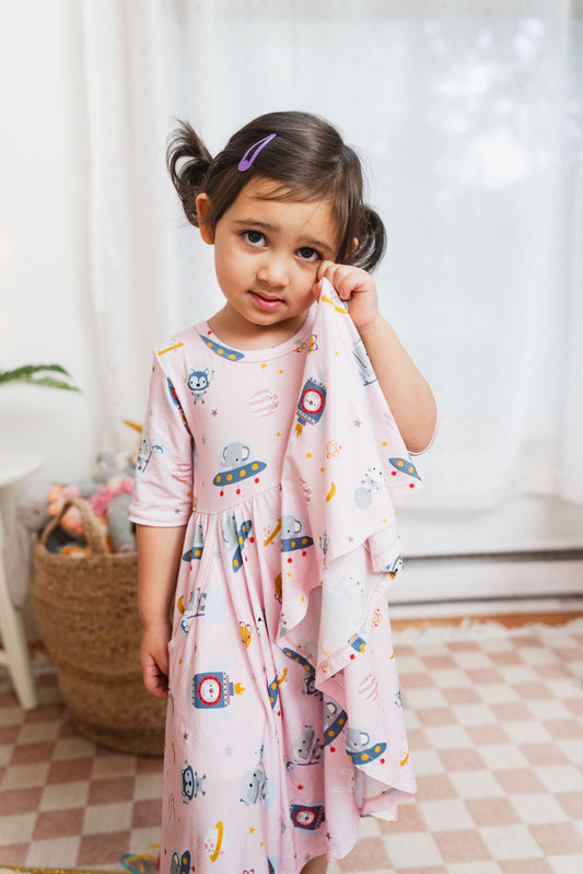 Robe patineuse à manches courtes - Astro Explorers