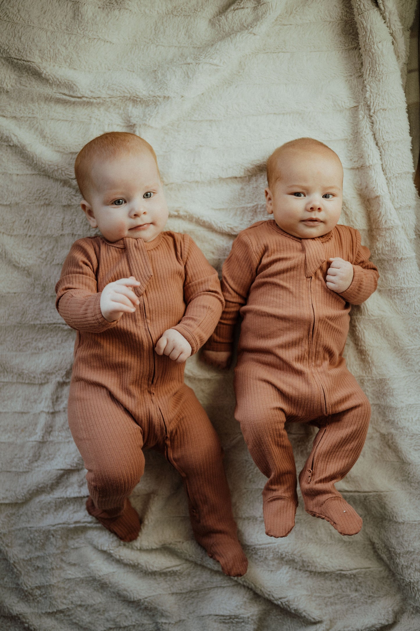 Dors-bien en coton biologique pour bébé, terre cuite rose | ba.be.O