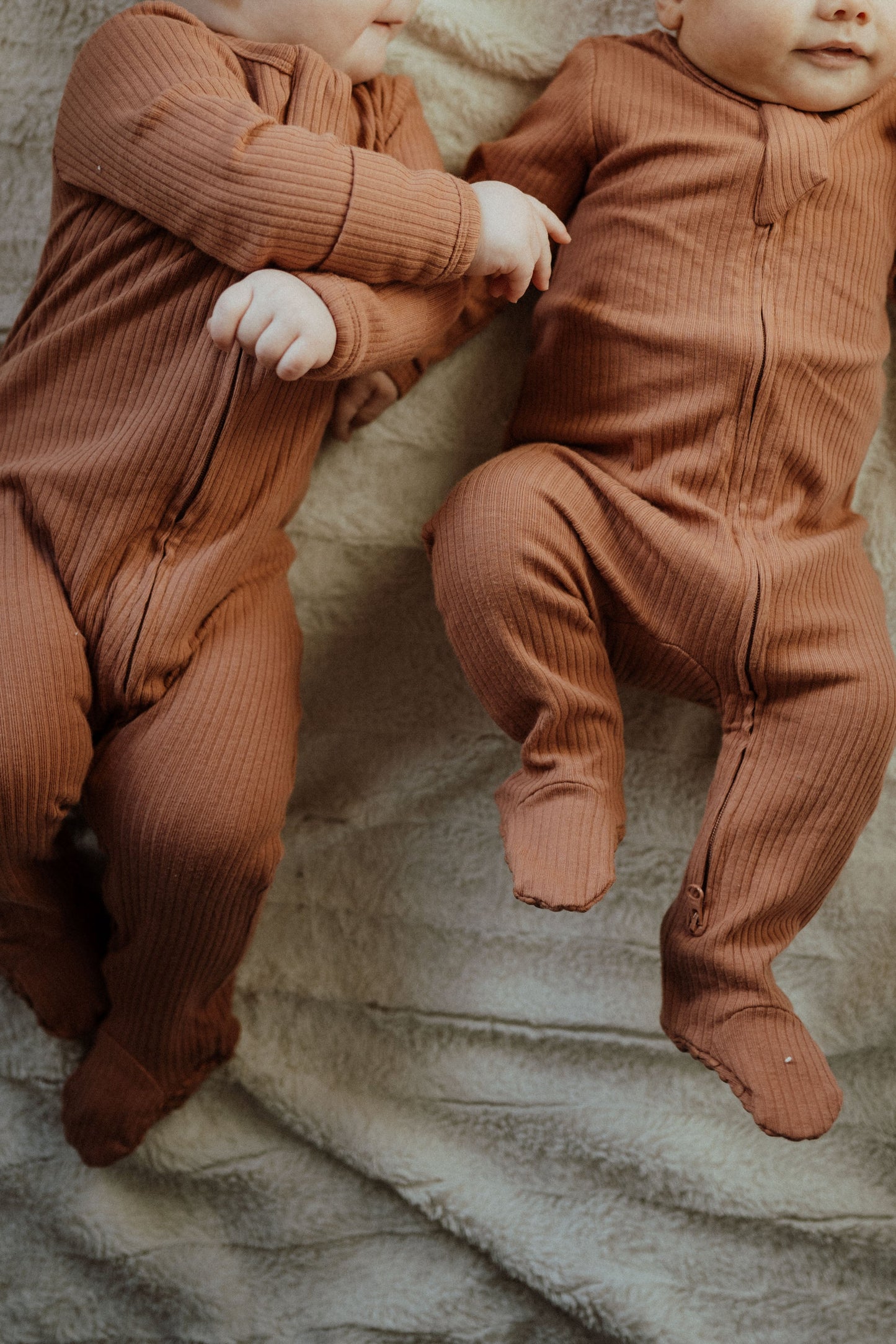 Dors-bien en coton biologique pour bébé, terre cuite rose | ba.be.O