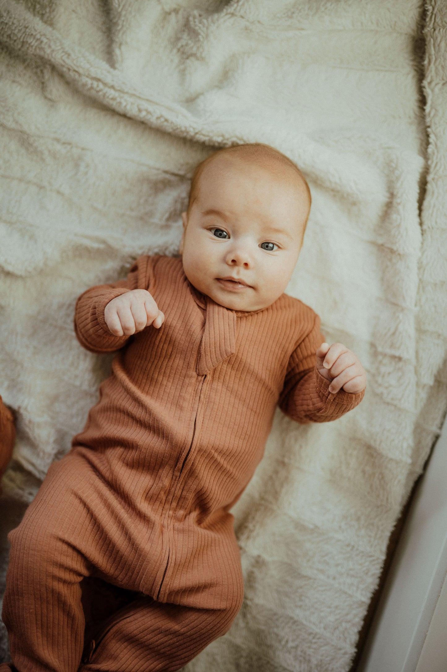 Dors-bien en coton biologique pour bébé, terre cuite rose | ba.be.O