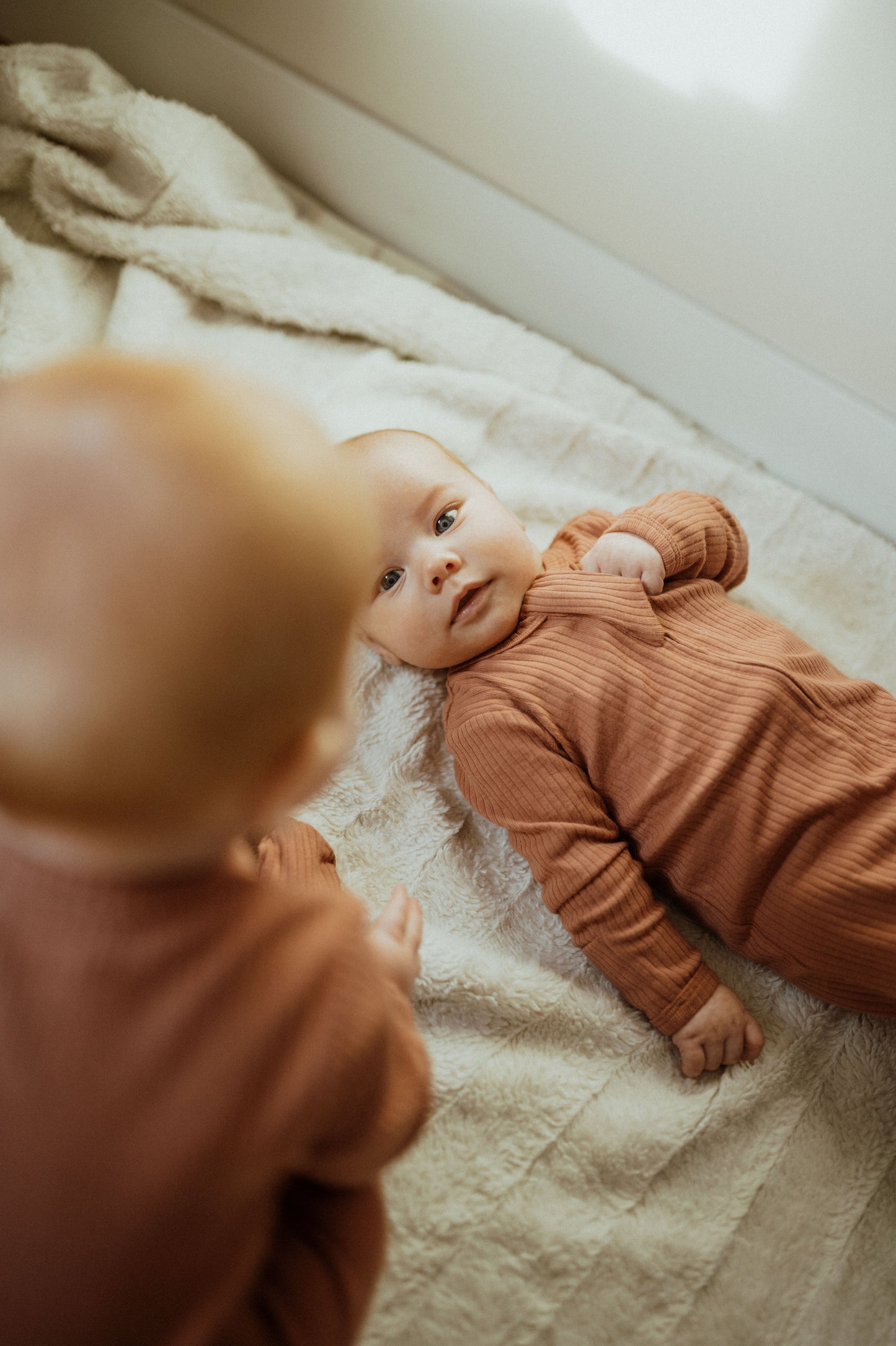 Dors-bien en coton biologique pour bébé, terre cuite rose | ba.be.O