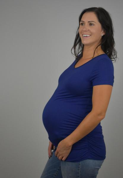 Ashley Ruched Maternity and Nursing T-Shirt