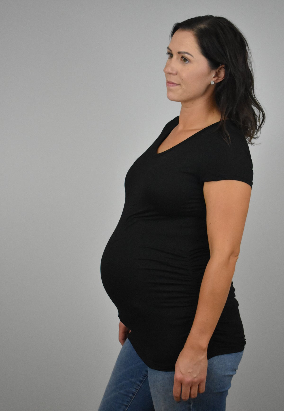 Ashley Ruched Maternity and Nursing T-Shirt