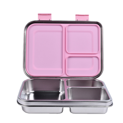 Stainless Steel Leak Proof Lunch Box with Compartments – Bento Style for Kids & Adults