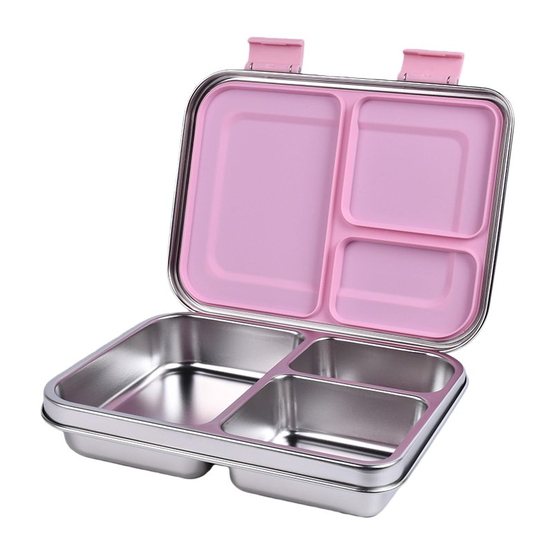 Boîte à déjeuner anti-fuite en acier inoxydable avec compartiments – Style Bento pour enfants et adultes