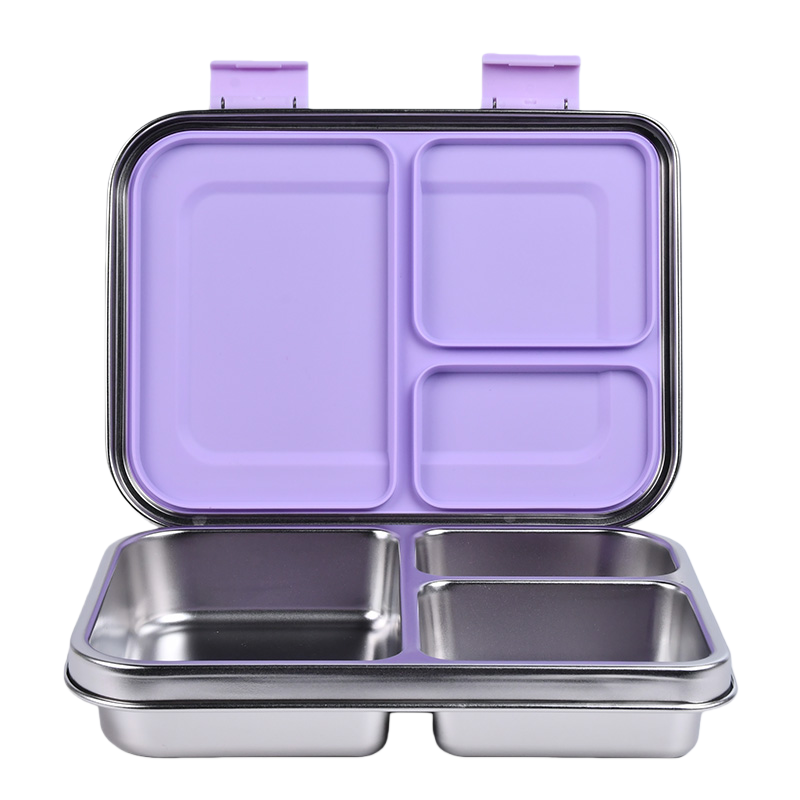 Boîte à déjeuner anti-fuite en acier inoxydable avec compartiments – Style Bento pour enfants et adultes