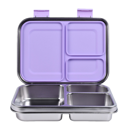 Stainless Steel Leak Proof Lunch Box with Compartments – Bento Style for Kids & Adults