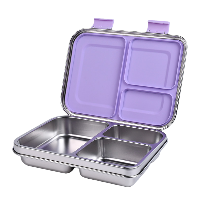 Boîte à déjeuner anti-fuite en acier inoxydable avec compartiments – Style Bento pour enfants et adultes