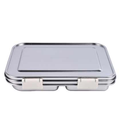 Stainless Steel Leak Proof Lunch Box with Compartments – Bento Style for Kids & Adults