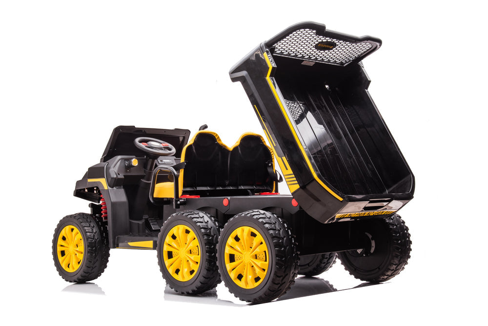 TRACTEUR 6 ROUES 2026 24V 2 PLACES POUR ENFANTS AVEC TÉLÉCOMMANDE