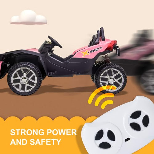 Voiture électrique 12 V pour enfants avec télécommande, style Slingshot, 2 places