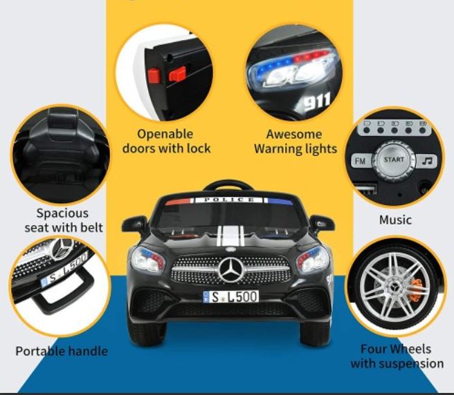 Voiture électrique 12V Mercedes Benz SL500 pour enfants avec télécommande 2026