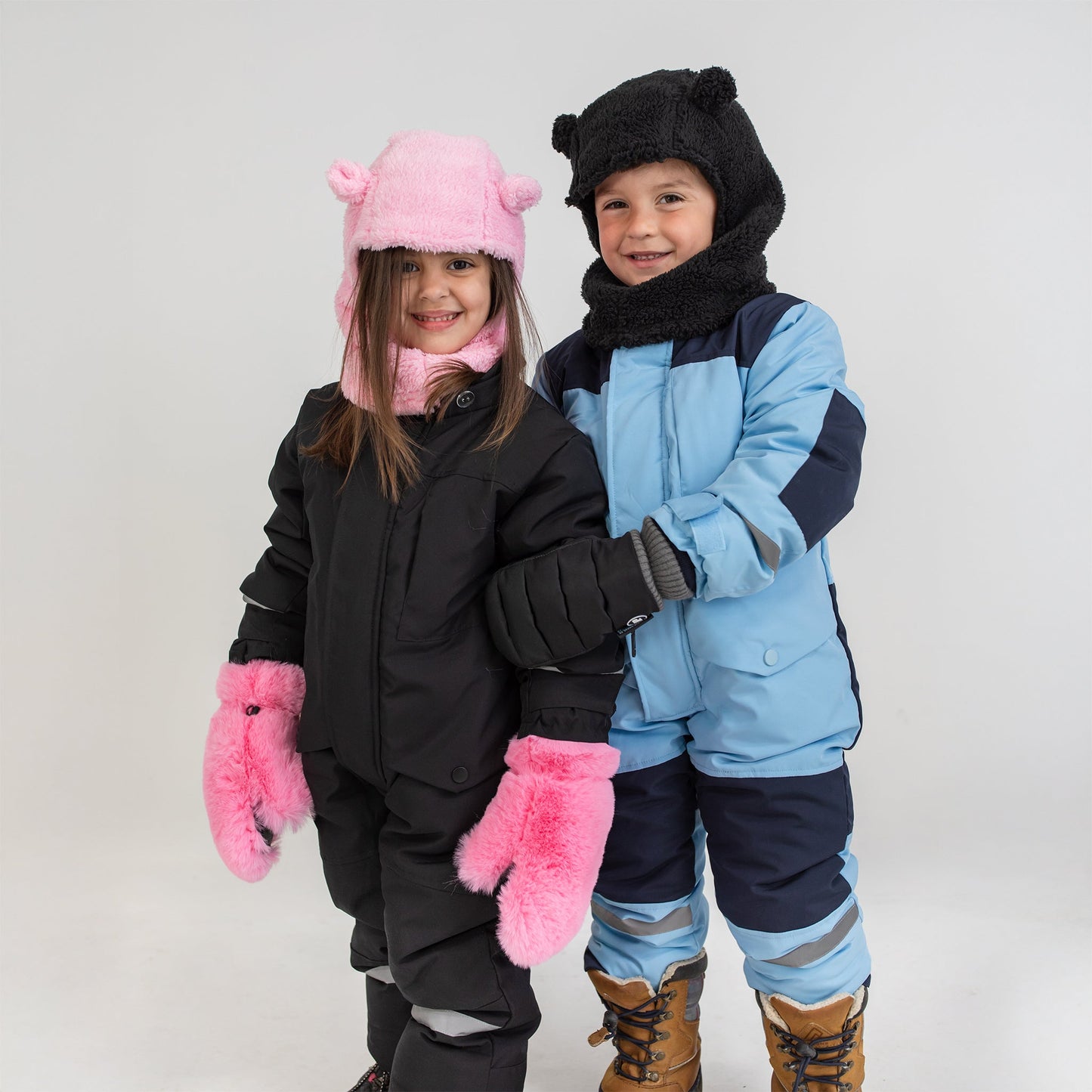 Dahlia Pastel Pink Plush Bear Balaclava